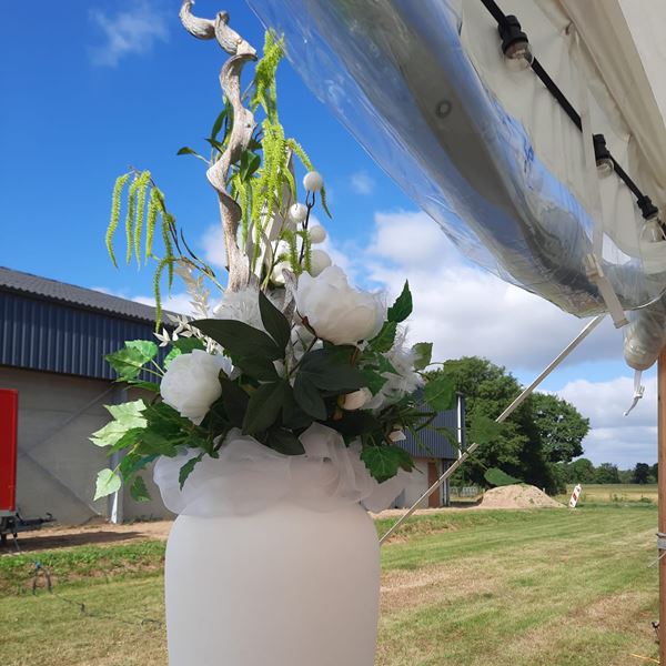 Vaas met Decoratie Witte Vaas